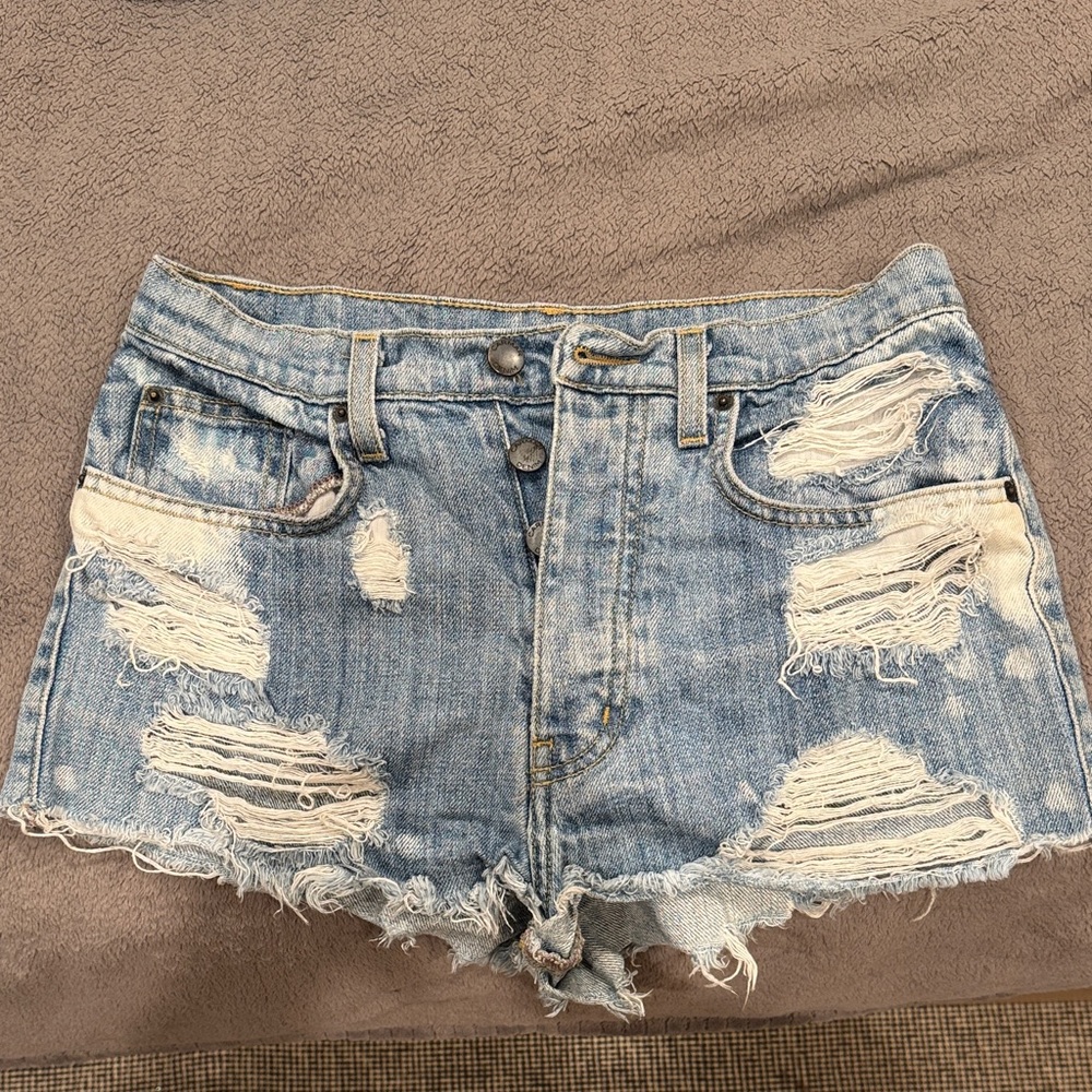 Carmar Light Blue Distressed Jean Shorts